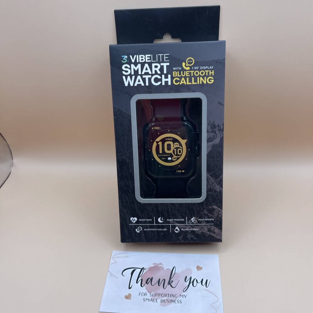 3Plus VibeLite Smartwatch w/ Bluetooth Calling (3PL-VIBEBT-BK)...