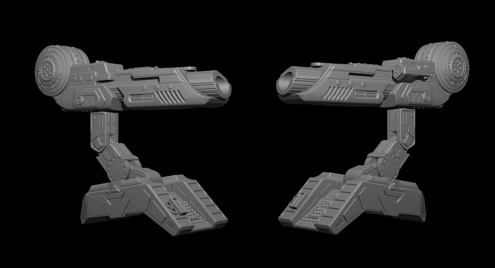 Predator Shoulder Cannon plasma Two Size - File STL – OBJ For 3D Printing -