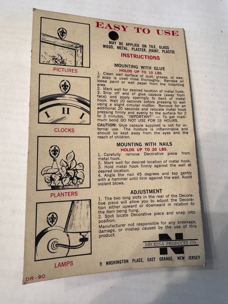 Necessa Decorative Hook Mounts Anywhere