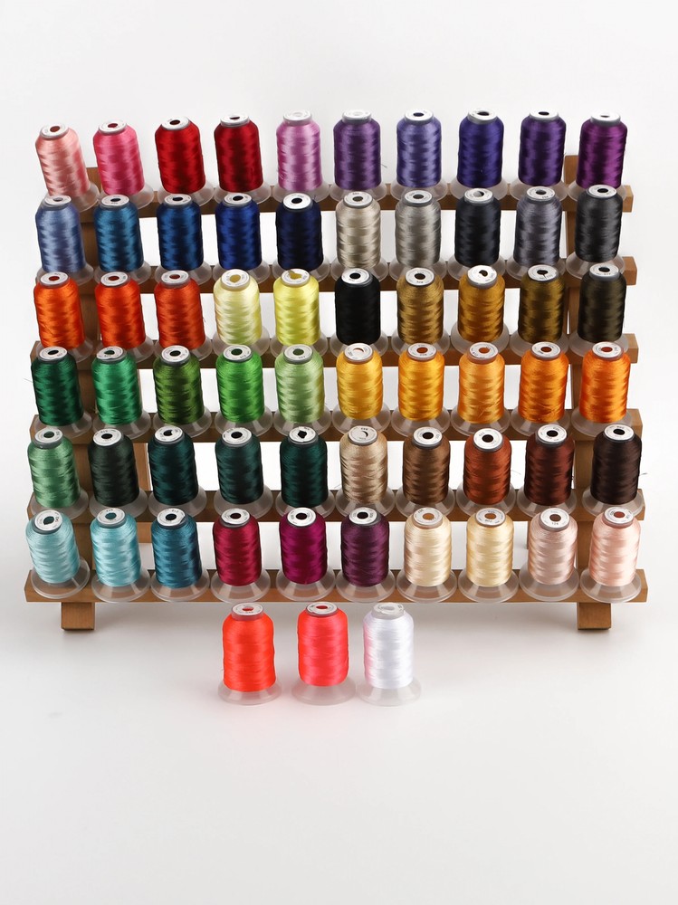 63 Colors Set Polyester Embroidery Thread 500M (550Y) Each Spool Home Machine