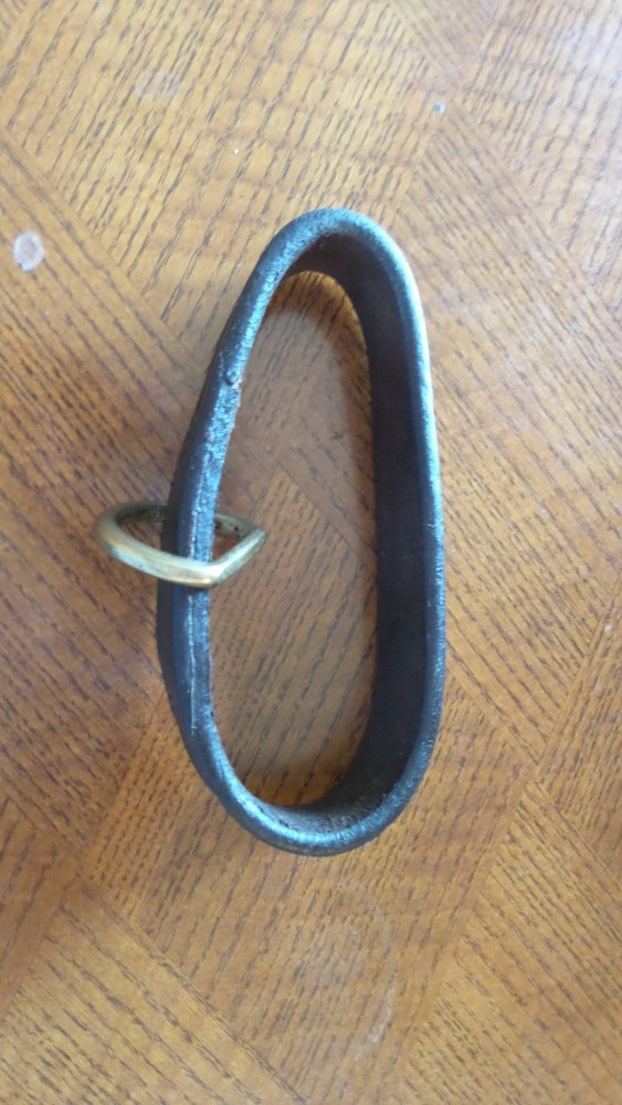 1" Leather Martingale Loop w/ Brass Hardware