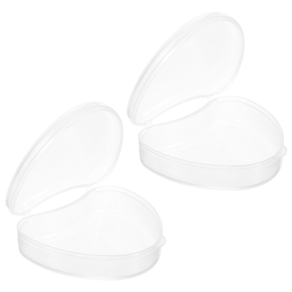 2 Pcs Convenient Denture Box Portable Container Lightweight Case