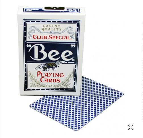 "Bee" Diamond® Back - Standard Index Playing Cards, Single Deck (Blue), *NEW*