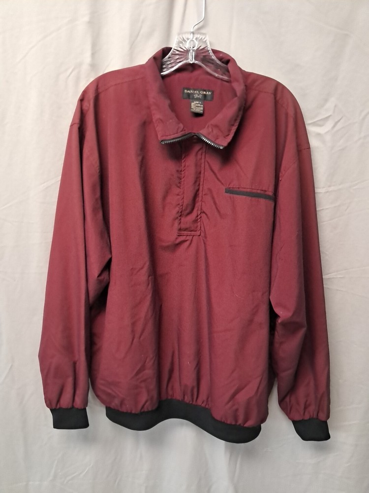 Daniel Gray Golf Pullover Windbreaker Men's Large Qtr Zip