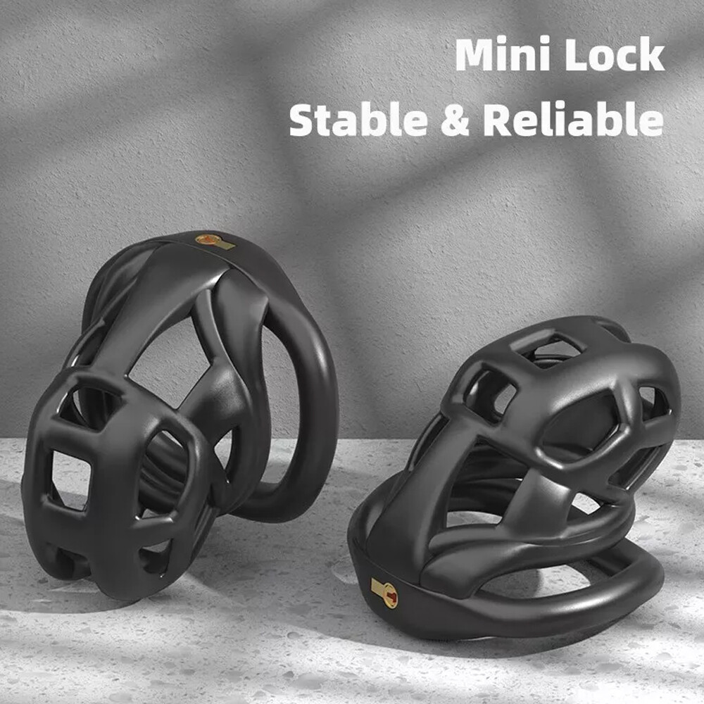 NEW 3D Printed Cobra Pro Cage Male Chastity Device Mini Lock Flat/Arc Rings US