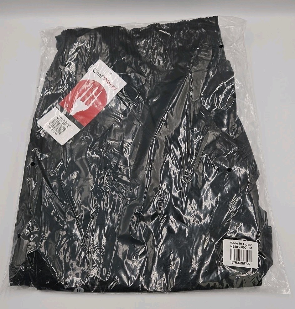 Chef Works - NBBP-000-M - Essential Baggy Chef Pants - Black - Size M