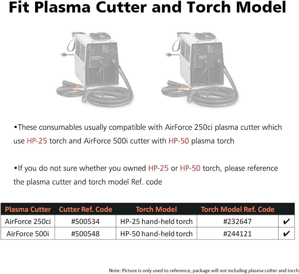 4-Pack Hobart Electrode & Tip Replacement Kit for AirForce Plasma Torch Models