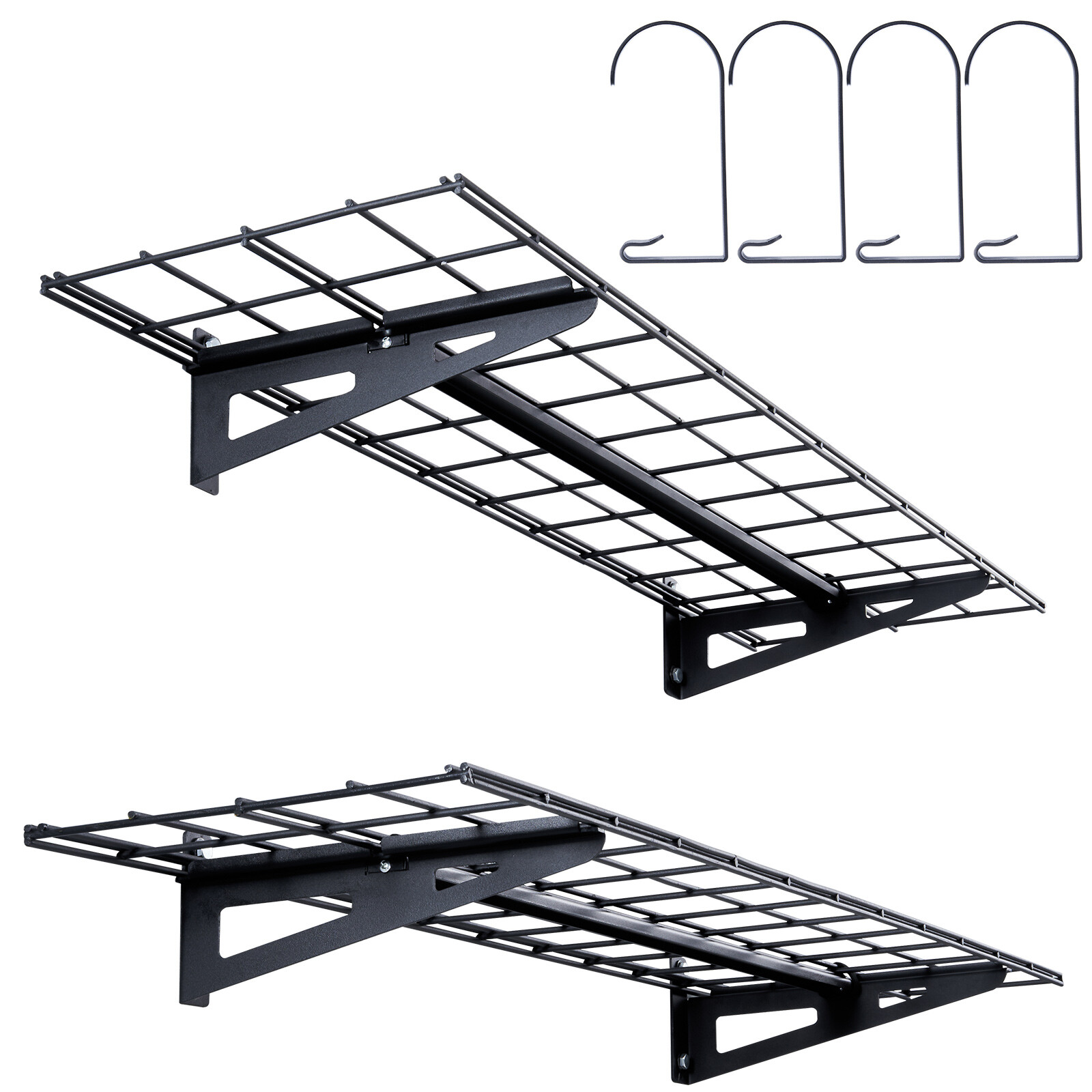 VEVOR 2PCS 4x1 ft Garage Storage Rack Shelving Heavy Duty Wall Mounted Shelving