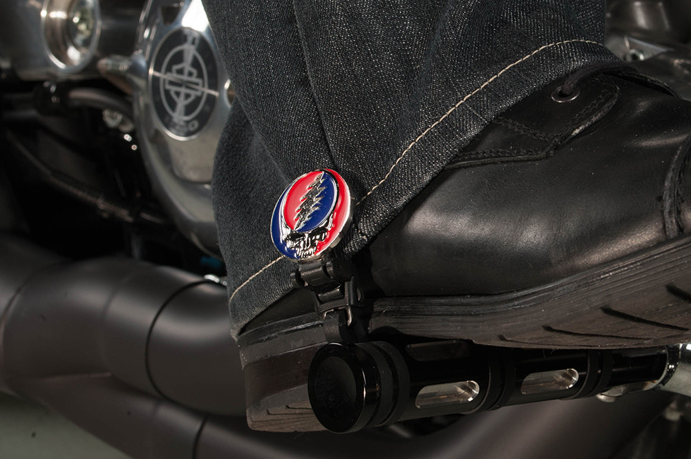 6" Dead Skull Biker Boot Straps
