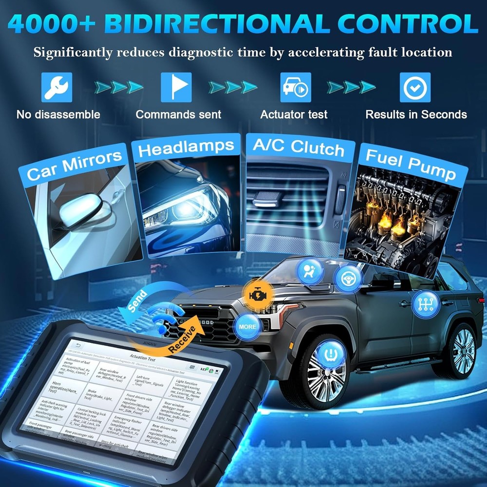 2025 XTOOL IP919 Auto Diagnostic Tool Bi-Directional 51+ Service Key Programmer