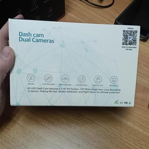 Dash cam dual cameras