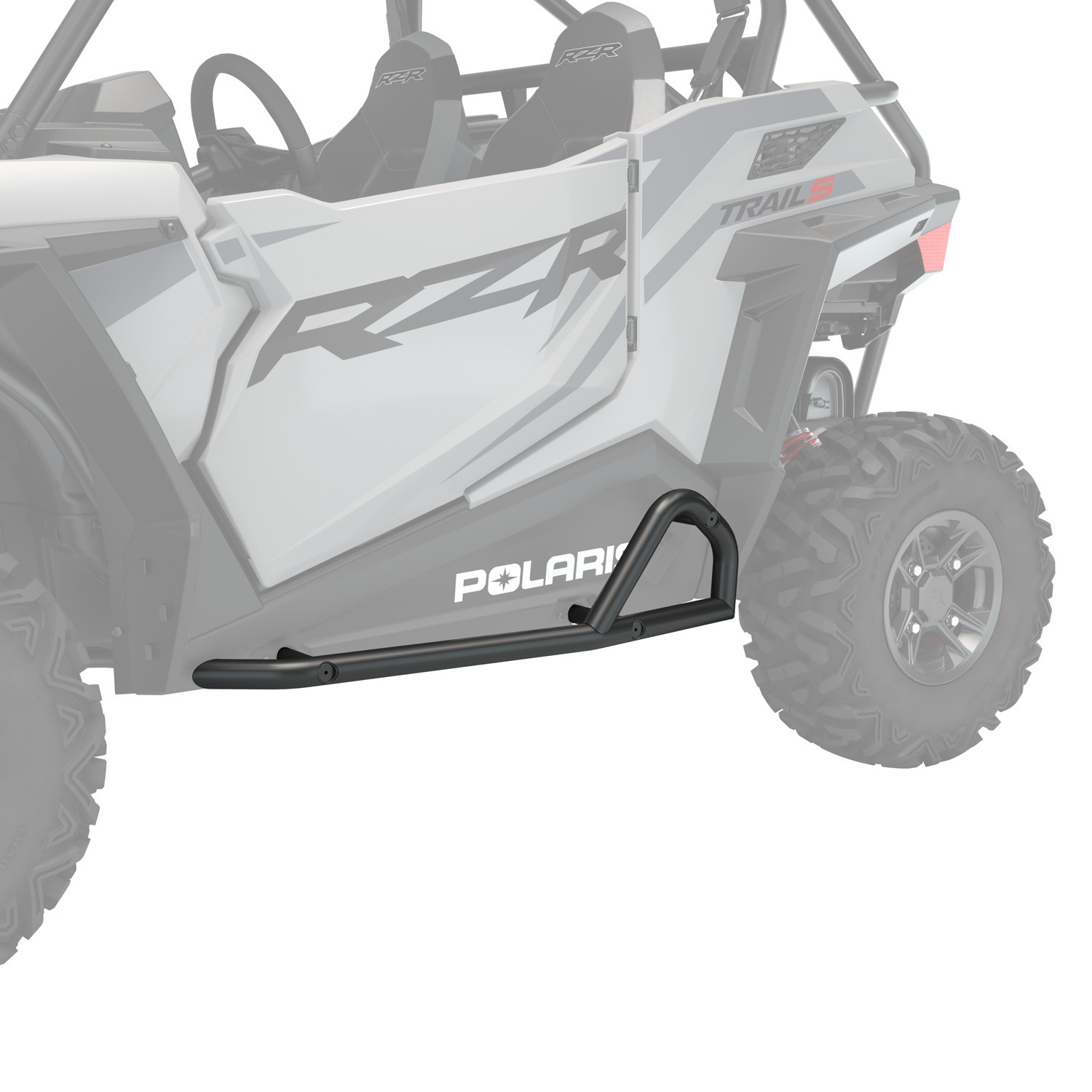Polaris Kick Out Rock Sliders, 2-Seat, Matte Black, for RZR Models - 2879456-458