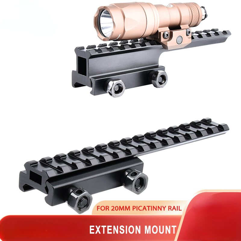 20mm Riser Mount Picatinny Weaver Rail Scope Extension Riser Base Mount Adapter