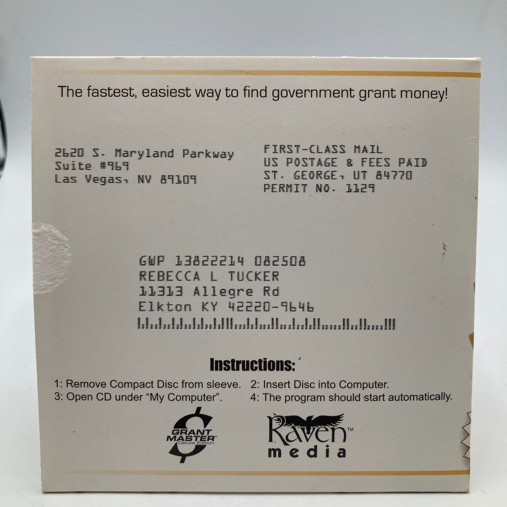 2007 Grant Master Deluxe Edition CD-ROM Software Windows 95