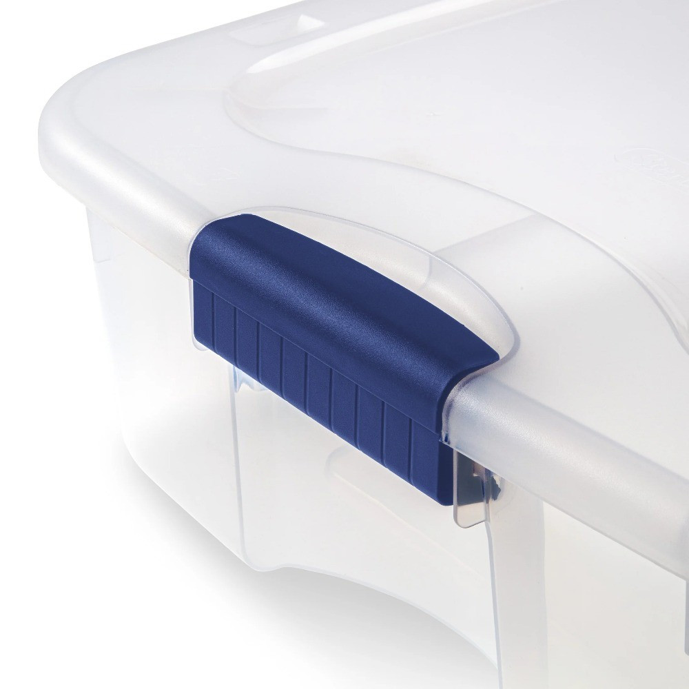 Storage Bin,66 Quart Clear Underbed Storage Container with Latch Lid and Wheels