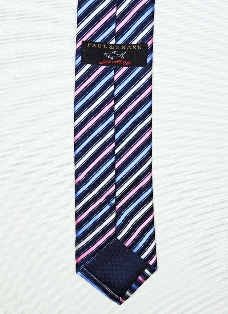 Paul & Shark Yatching Multicolor Diagonal Stripped Pattern Men's Necktie