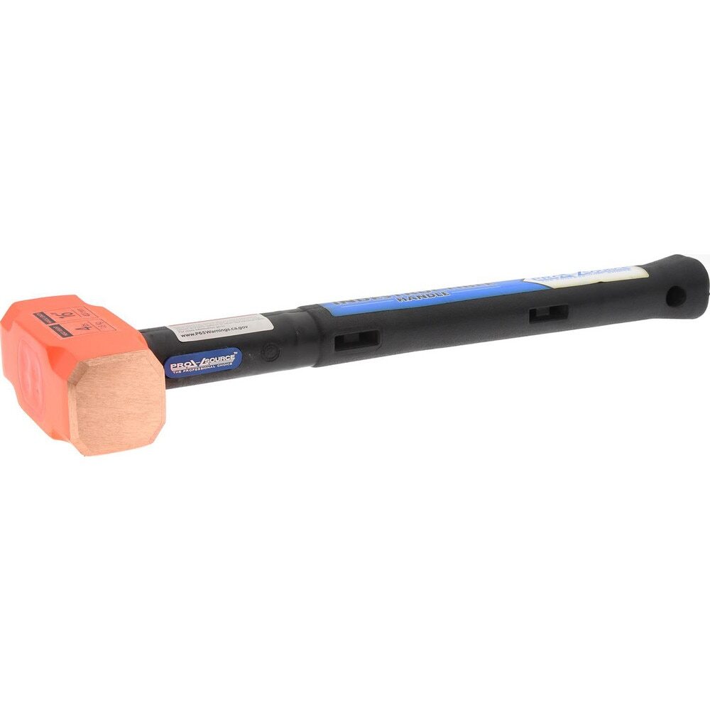 PRO SOURCE Non-Sparking Copper Head Sledge Hammer: 4 lb Head, 16" Overall Length