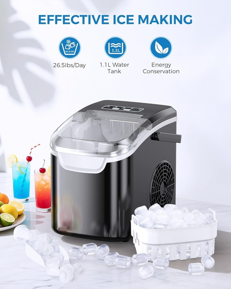 Self Cleaning Ice Maker 26.5 lbs