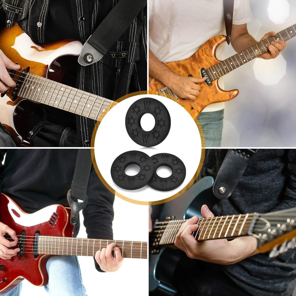 16-piece guitar strap blocks, guitar protector block, rubber strap locks
