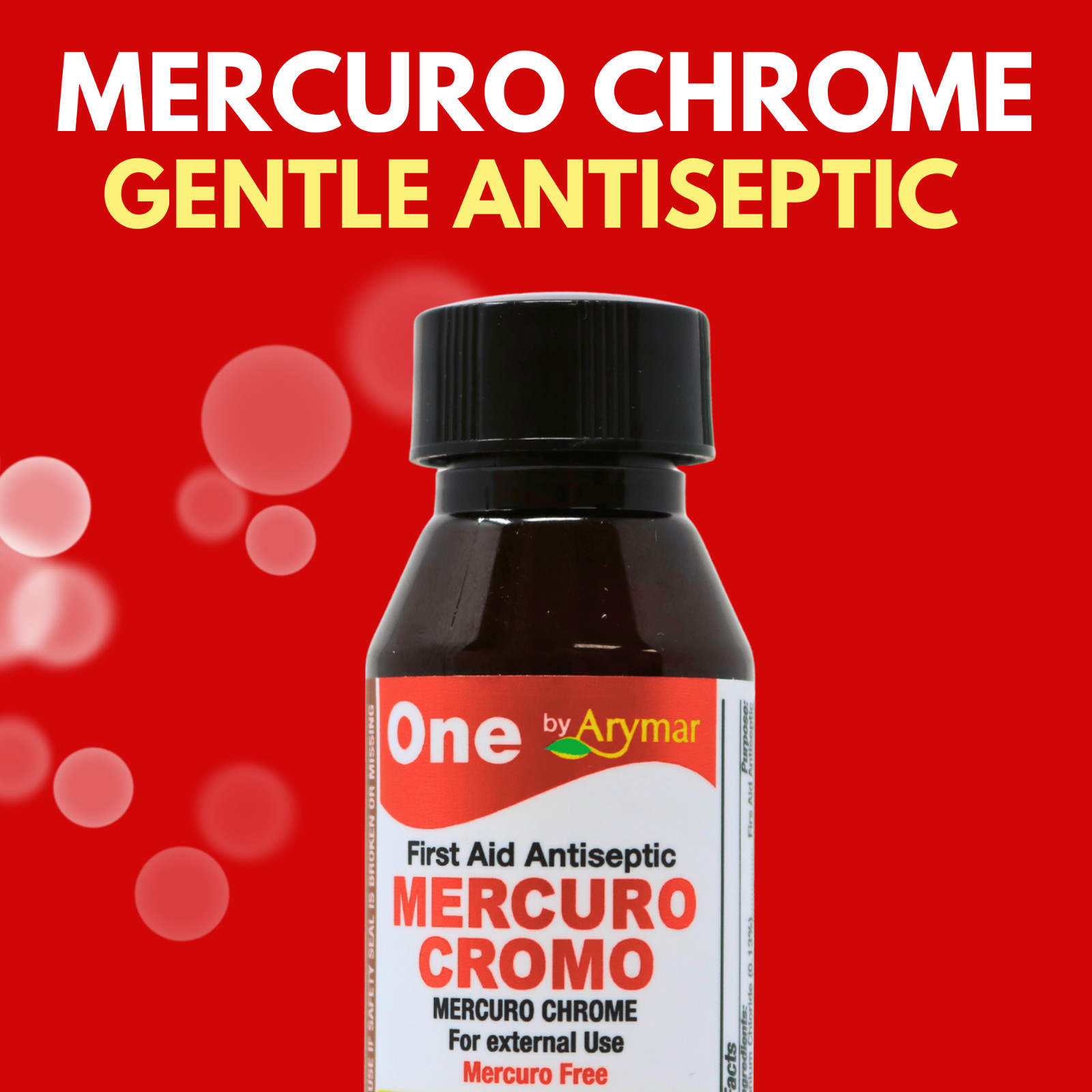 Arymar Mercuro Chrome 1 fl oz. (Pack of 2) - Mercury-Free Antiseptic for Cuts