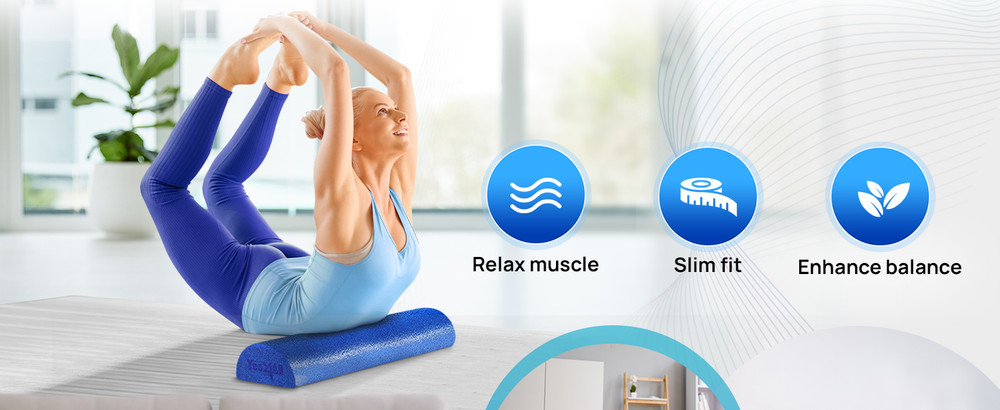 Medium Firm Half Fo Rollers for Post-Workout Relaxat,