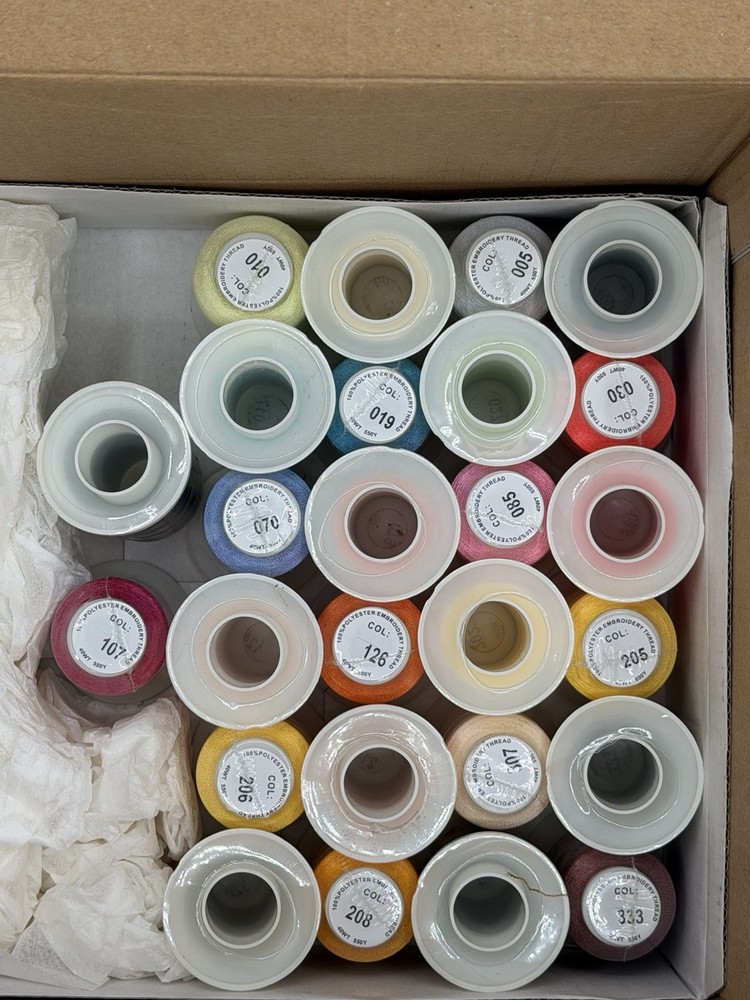 63 Colors Prothreads for Brother Polyester Embroidery Machine Thread Kit 500M