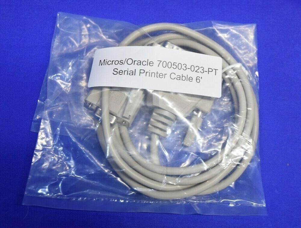 MICROS/Oracle PN 700503-023-PT 6' SERIAL Printer Cable