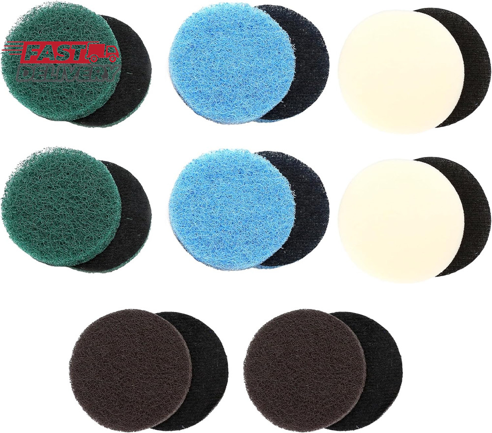 16Pcs Power Scrubber Pad Set Compatible with Dremel Versa PC10 Ruby Horsepower I