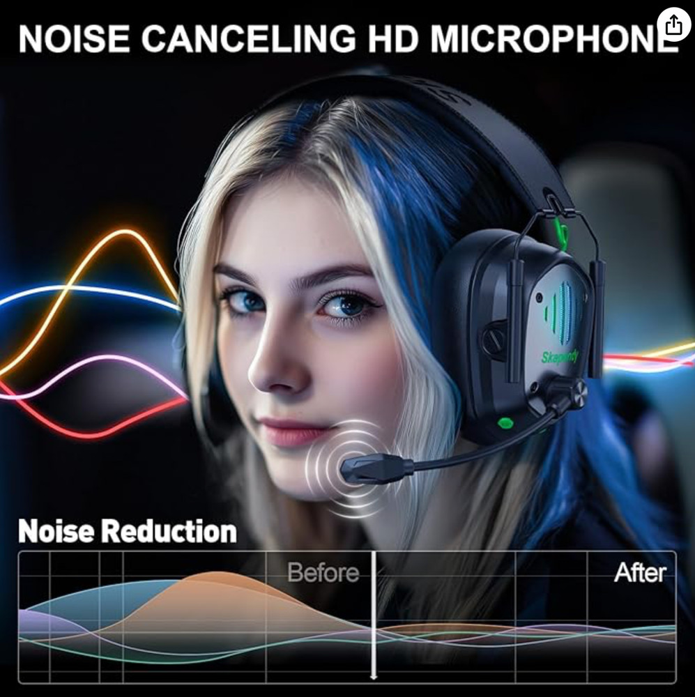 VK81 Wireless Gaming Headset for Atari 2600 Accessories, PS5, PS4, Switch, Mac,
