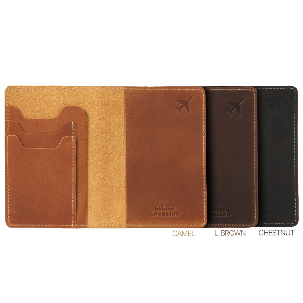 Personalized Genuine Leather Passport Holder - Unisex