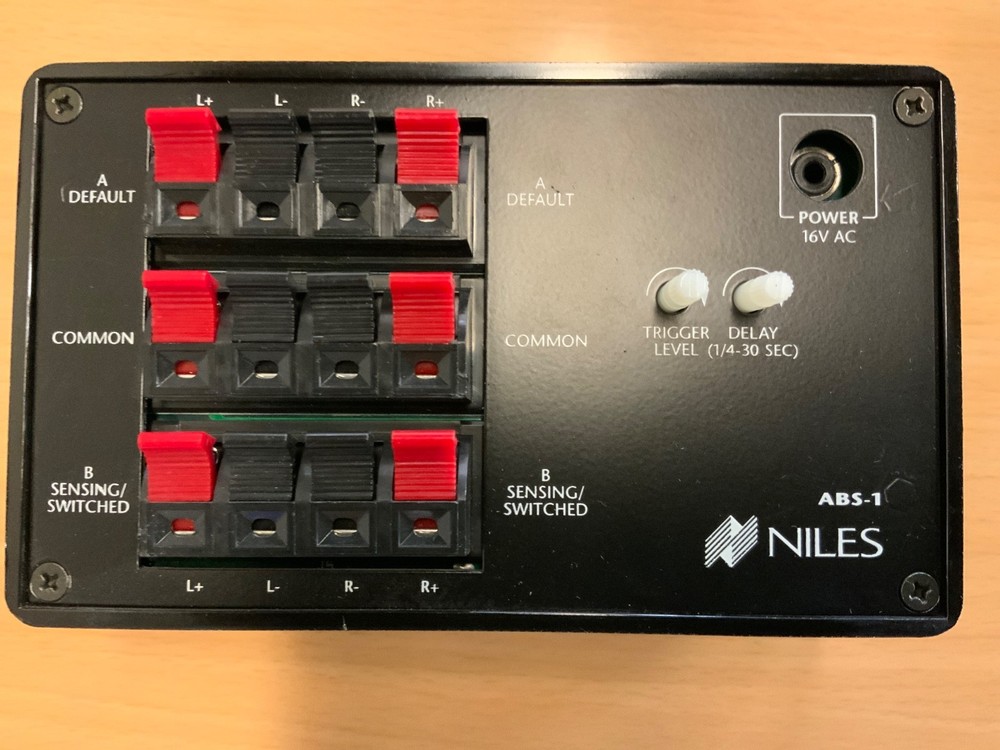 NILES ABS-1 Speaker Level Automatic A-B Switcher with Power Adapter