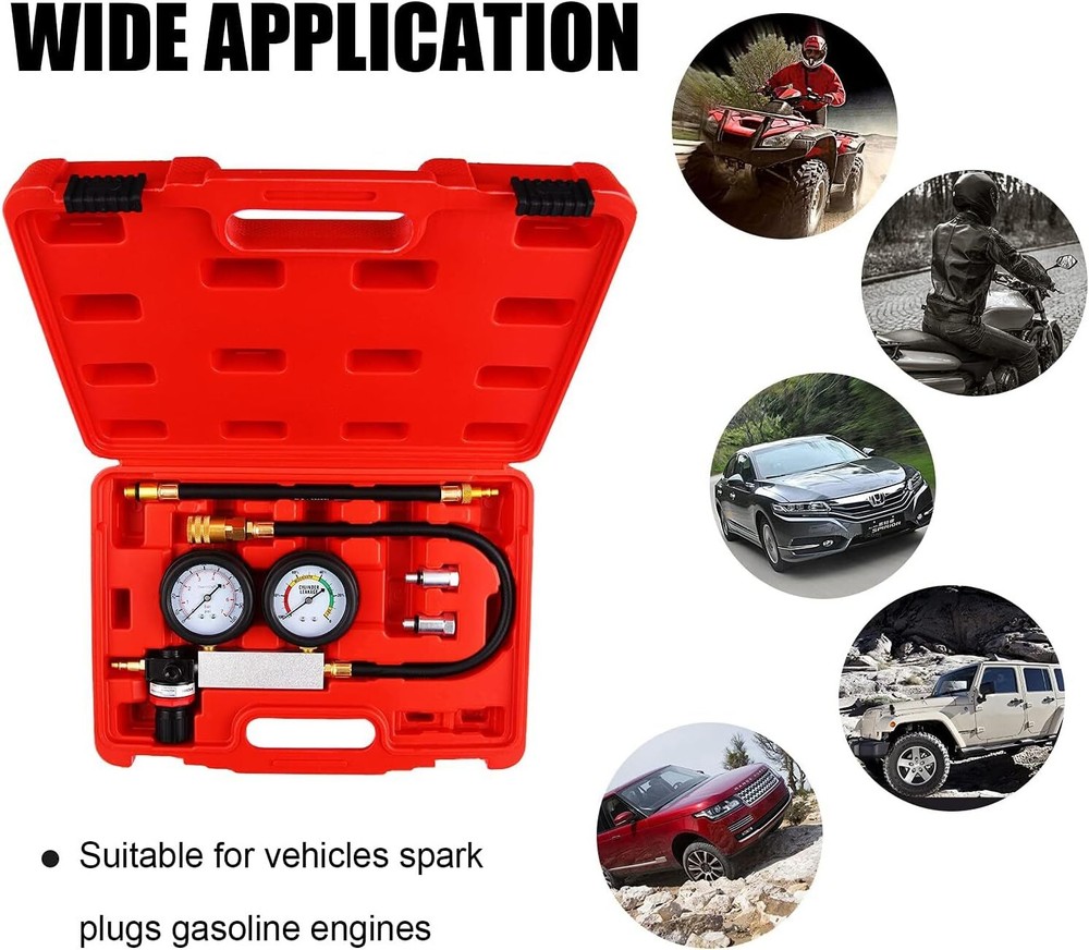 TU-21 Compression Test Kit Engine Cylinder Leakdown Tester Kit Diagnostics Tool