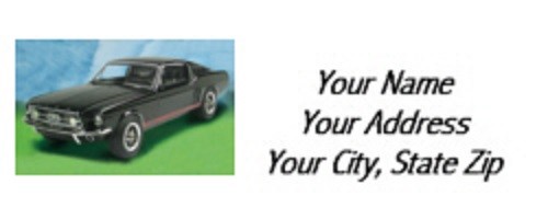 Address Labels - Cars - '67 Mustang