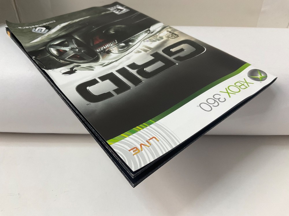 *Manual Insert & Case Only* Grid Racing Microsoft XBOX 360 *Replacement OEM