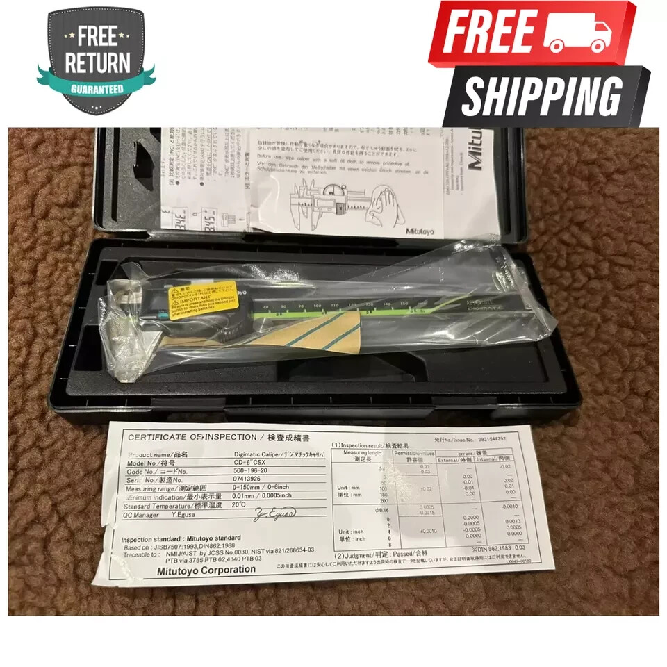New for Mitutoyo 500-196-30 150mm/6" Absolute Digital Digimatic Caliper