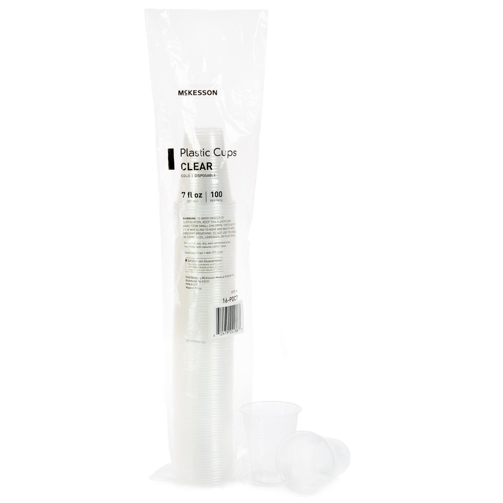 McKesson Disposable Drinking Cup Clear Plastic 7 oz. 2000 Ct 16-PDC7