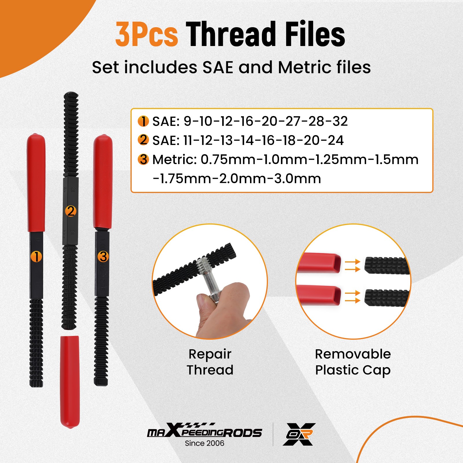 61PCS Thread Chaser Set UNC UNF Metric Thread Restorer Tool Rethreading