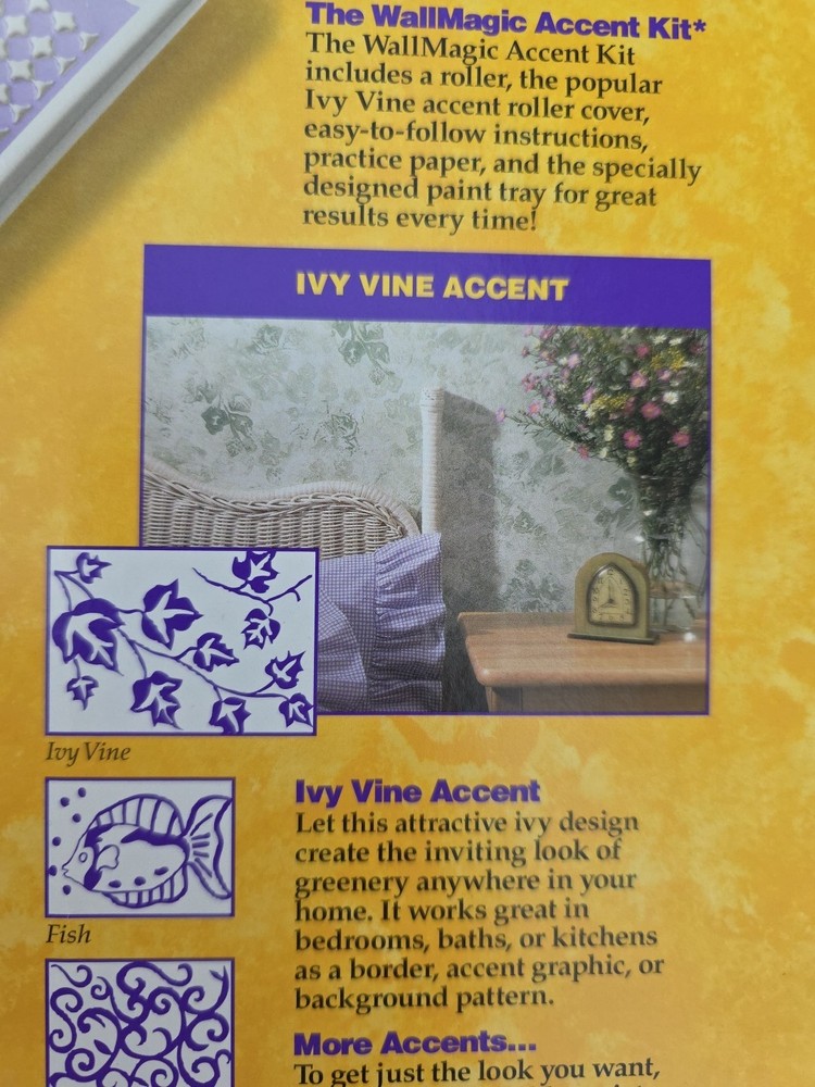 Wagner Wall Magic Paint Kit Ivy Vine Effect Accent Border Roller & Tray NEW