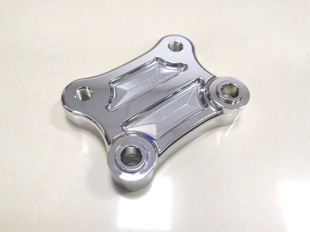 CNC Chrome Handlebar Riser Pull Back Plate For Harley Electra Glide FLHTK FLHX