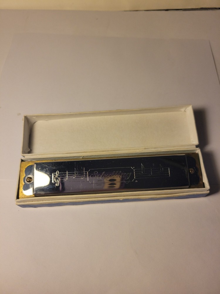 Vintage Schylling Harmonica With Case