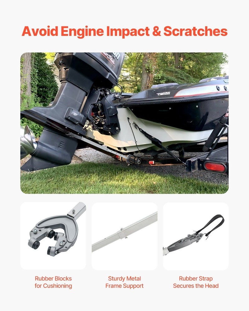 24-36in Adjustable Transom Support Heavy-Duty Rust-Proof ≤100HP Outboard Engine
