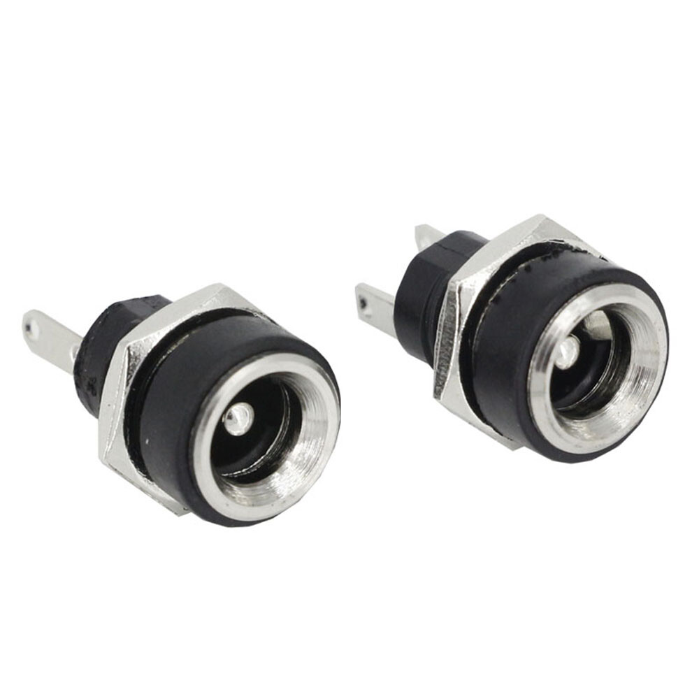 5.5mm x 2.1/2.5mm Round Chassis Female Panel Mount Socket DC Connector Jack Plug