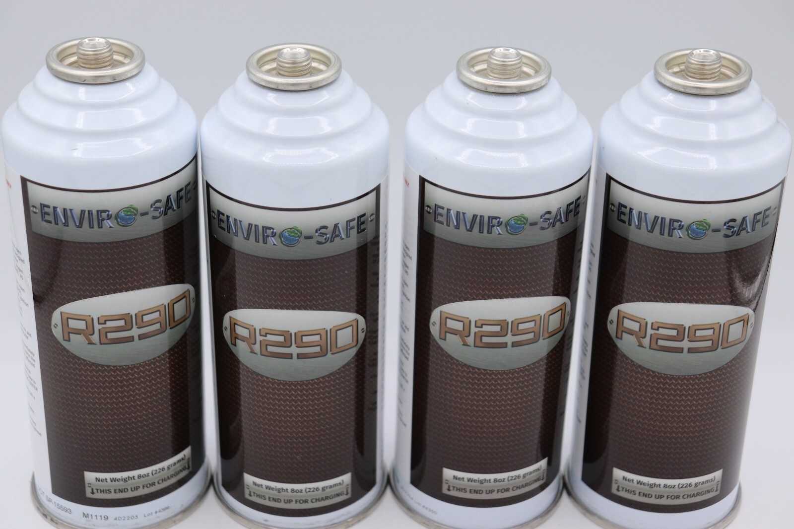 R290 Refrigerant - 4 Pack (Approved for Fridges, Freezers and Ice Makers)