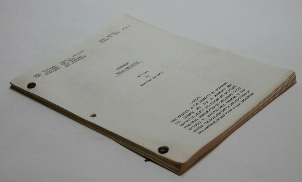 VOYAGERS! / B.W. Sandefur, 1982 TV Script "Bully and Billy" save Teddy Roosevelt