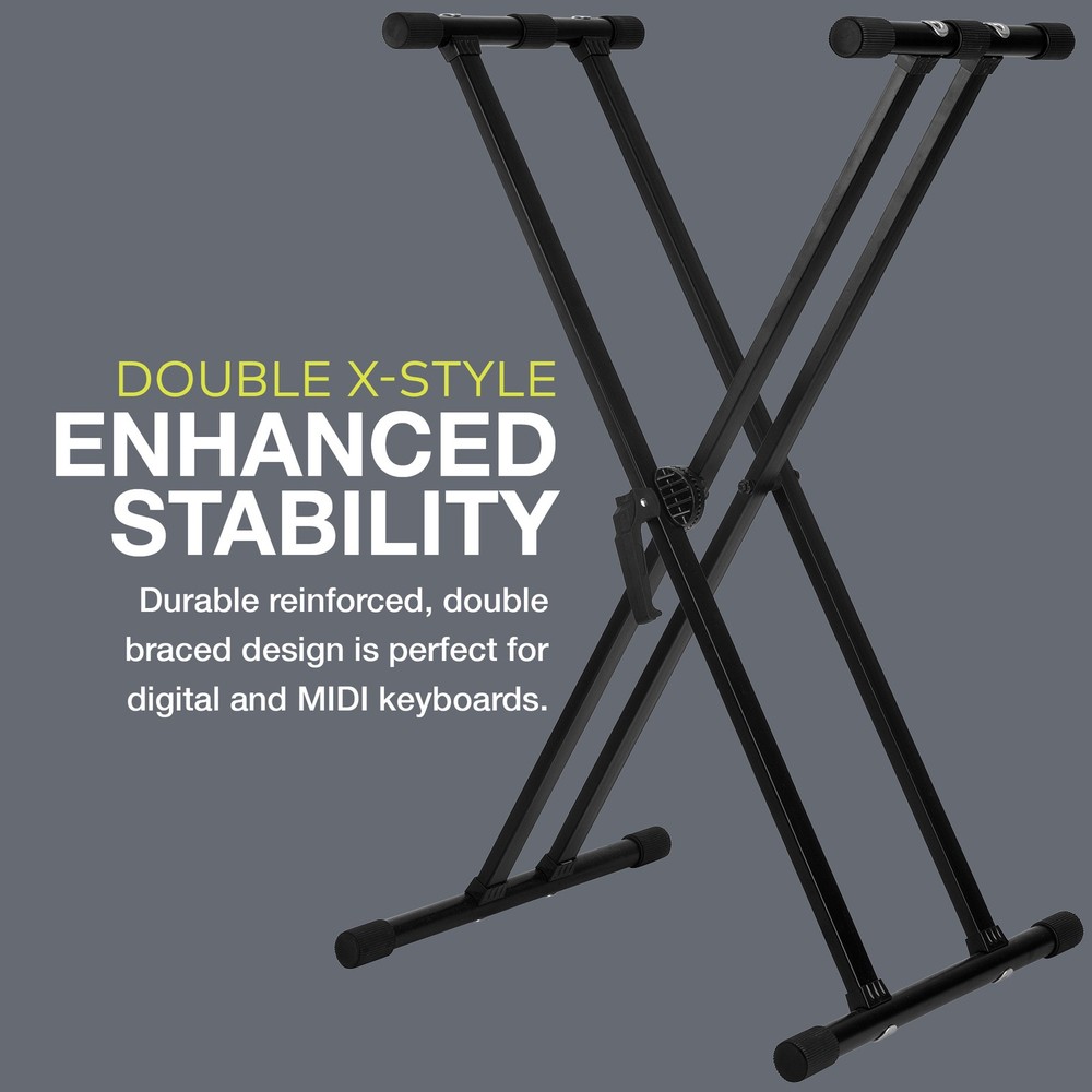 Knox Gear Adjustable Double X Keyboard Stand PRO