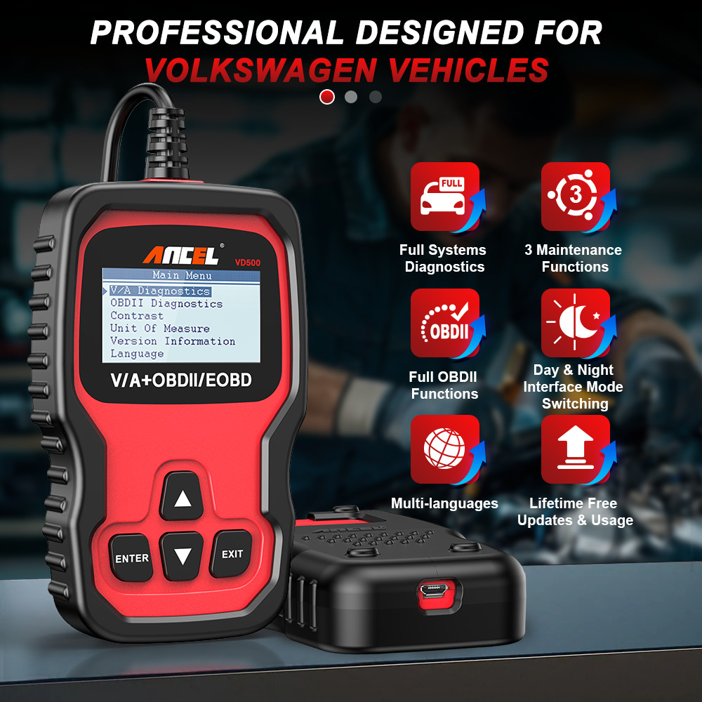 ANCEL Car ABS SRS Code Reader OBD2 Scanner All Systems Diagnostic Tool EPB Oil