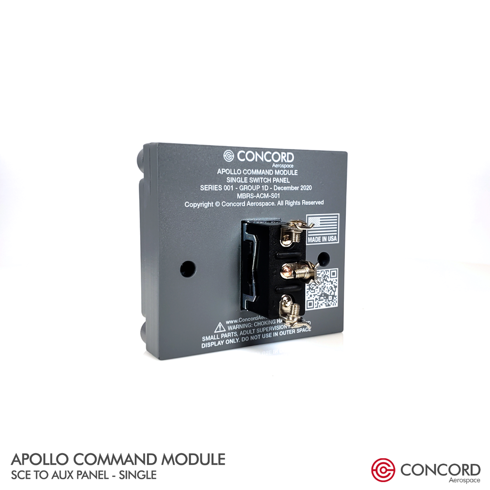 APOLLO COMMAND MODULE SINGLE SWITCH PANEL - SCE TO AUX REPLICA MEMORABILIA NASA
