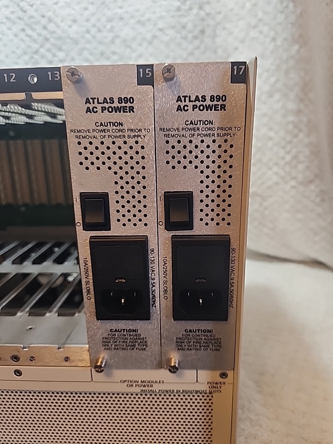 Adtran Atlas 890 Chassis 1200321L1 w/2*Controller +1*Quad T1 PRI +2*PSU Module