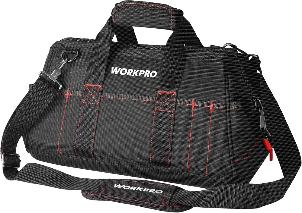 16" Tool Storage Bag with Waterproof Base, Black