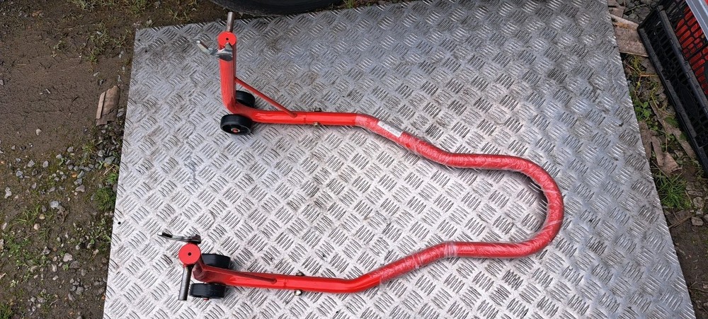 Motorcycle paddock stand.